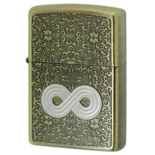 Zippo ジッポー 無限大 インフィニティ ブラス古美 INFINITY Antique Brass メール便可