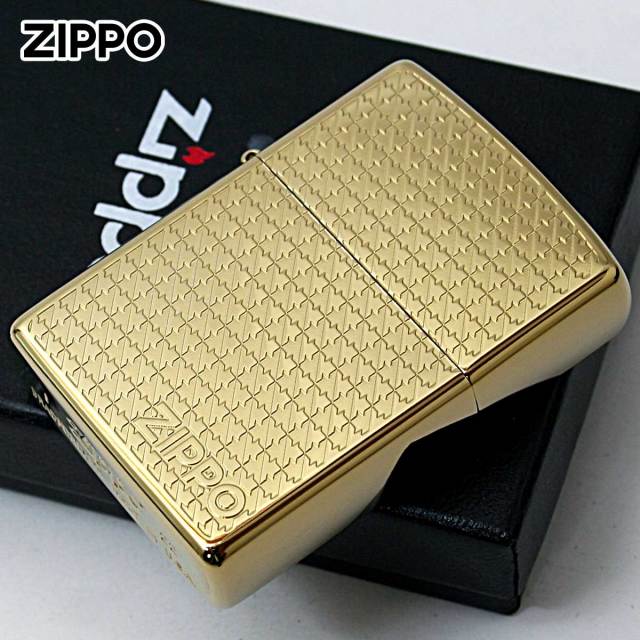 ジッポ zippo 06 ゴールド Zippo ジッポー 千鳥格子 チタニュームコーティング ゴールド