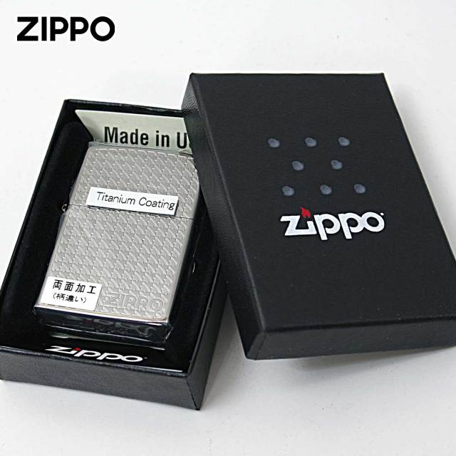 Zippo ジッポー 千鳥格子 チタニュームコーティング ブラック