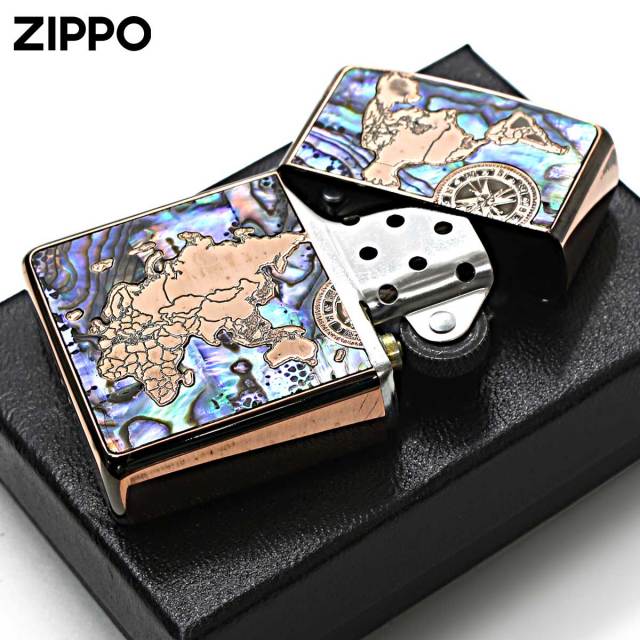 Zippo ジッポー アーマー シェル 貝 地図 ワールドマップ ARMOR SHELL