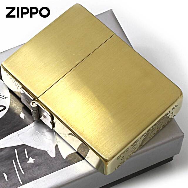 Zippo ジッポー 1935レプリカ 無地 真鍮無垢 ブラス つや消し サテン