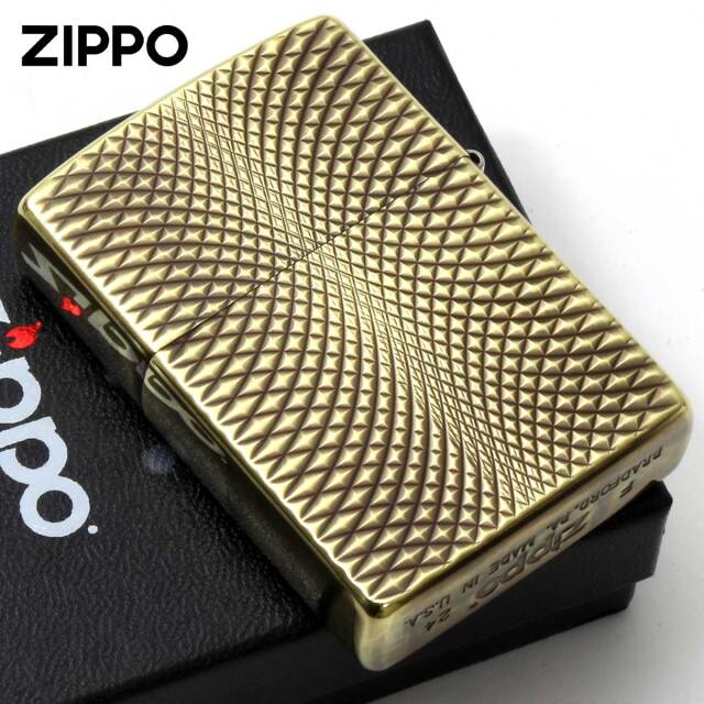 Zippo ジッポー アンティーク風 ユーズド ダイヤモンドカット 両面加工