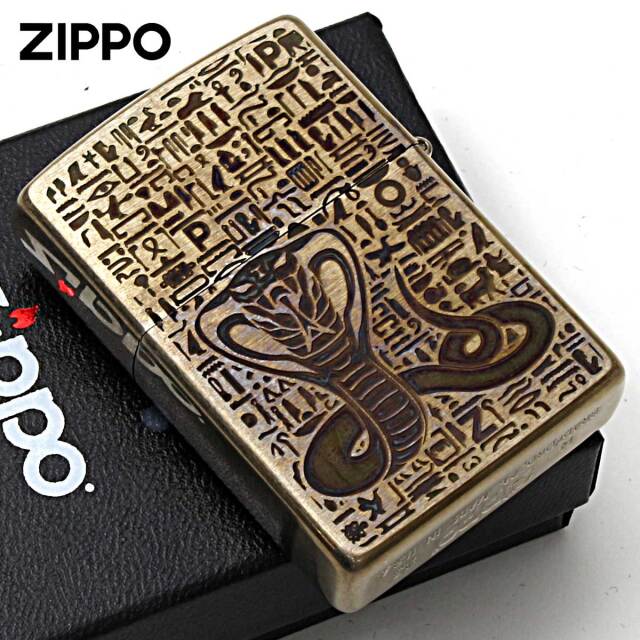 Zippo ジッポー ビンテージ風 ユーズド エジプト神話 天然石