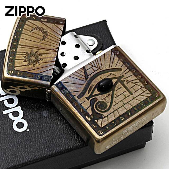 話題の人気 ビンテージ風 ジッポー Zippo ユーズド 天然石 エジプト神話 その他
