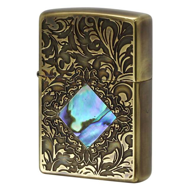 Zippo ジッポー アンテーク風 レトロ モダン シェル 貝貼り Retoto＆Modern メール便可