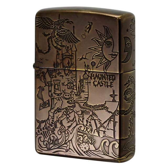 Zippo USAビンテージ アンティークライター Zippo ジッポー アンティーク風 ユーズド ダイヤモンドカット