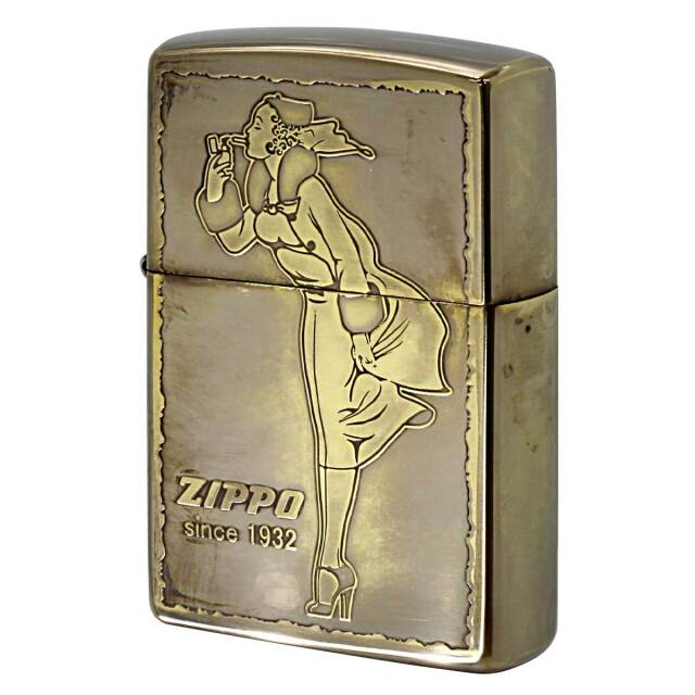 Zippo ジッポー アンテーク風 ウインディ Windy ユーズド A・WINDY メール便可