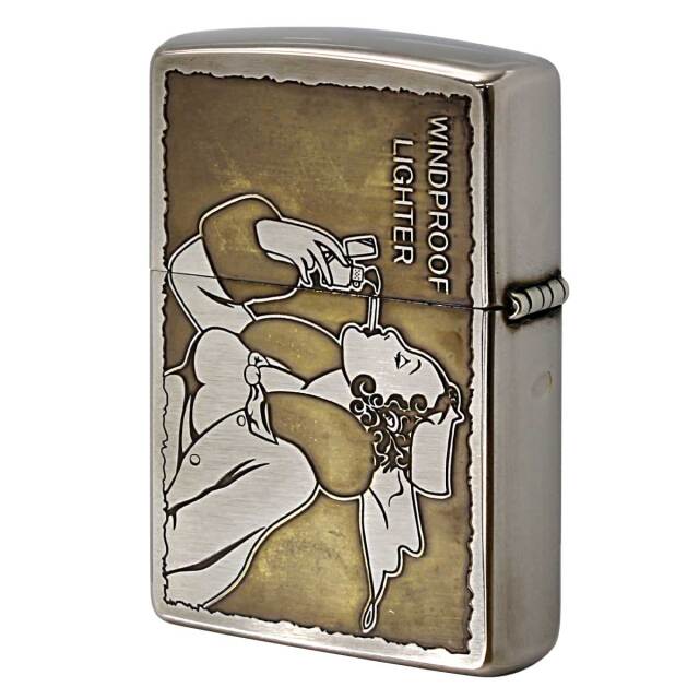 希少ウィンディ限定ZIPPO Zippo ジッポー ビンテージ風 ウインディ Windy ユーズド V