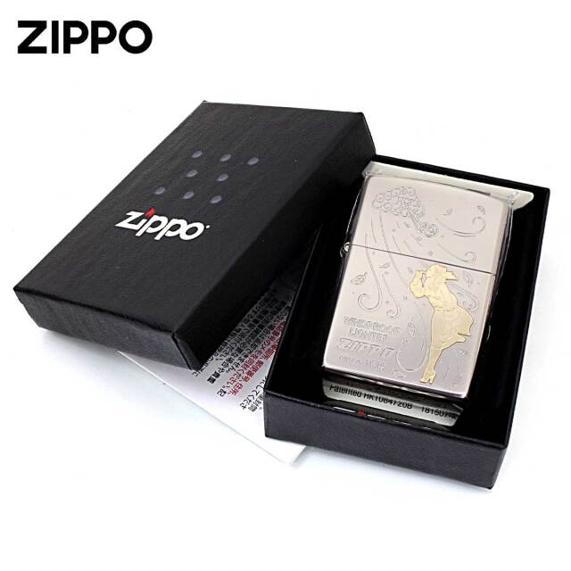 Zippo ジッポー Windy Wind ウインディ 風の中 ホワイトニッケル