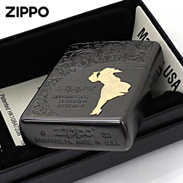 Zippo ジッポー Windy Arabesque ウインディ アラベスク ブラック Bk