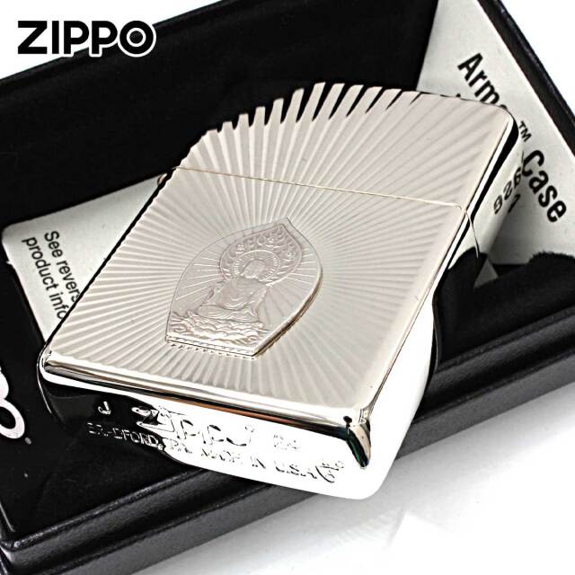 Zippo ジッポー ARMOR アーマー 純銀1000プレート貼り 釈迦如来｜Zippo