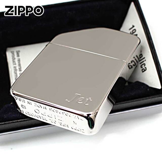 Zippo ジッポー 傷あり 訳あり 1941レプリカ White Nickel 鏡面 Jet