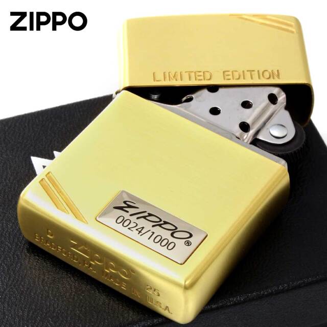 Zippo ジッポー 限定1,000個 ZIPPO LOGO METAL ダイアゴナルライン