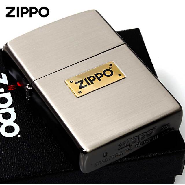 Zippo ジッポー ZIPPO LOGO METAL コンビメッキ ジッポ ロゴ メタル