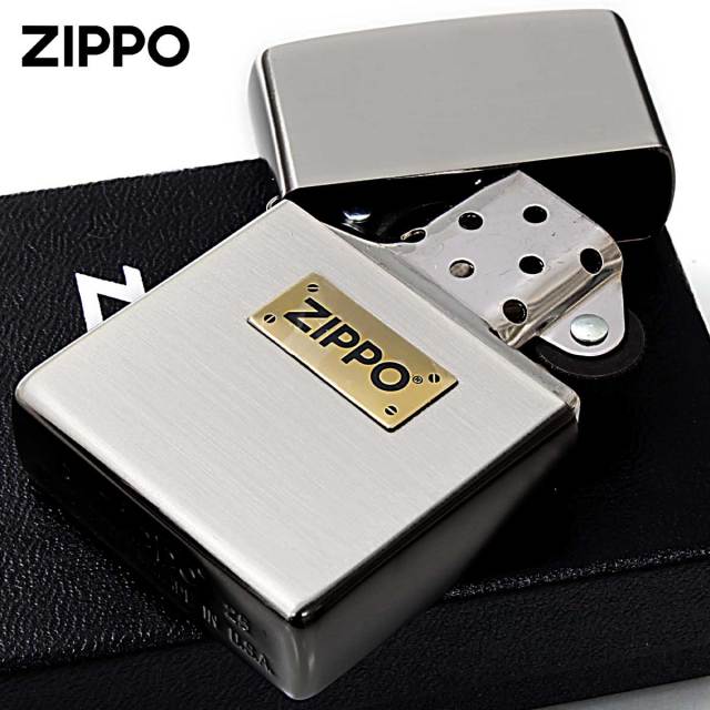 Zippo ジッポー ZIPPO LOGO METAL コンビメッキ ジッポ ロゴ メタル