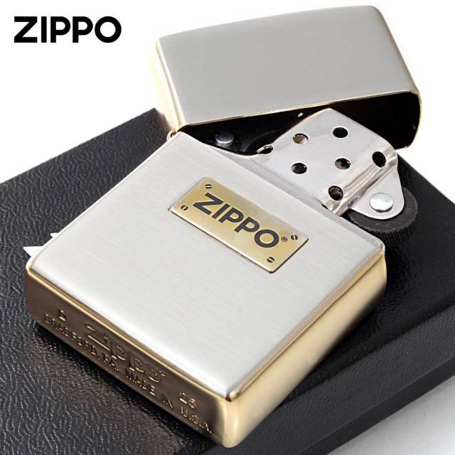 Zippo ジッポー ZIPPO LOGO METAL コンビメッキ ジッポ ロゴ メタル