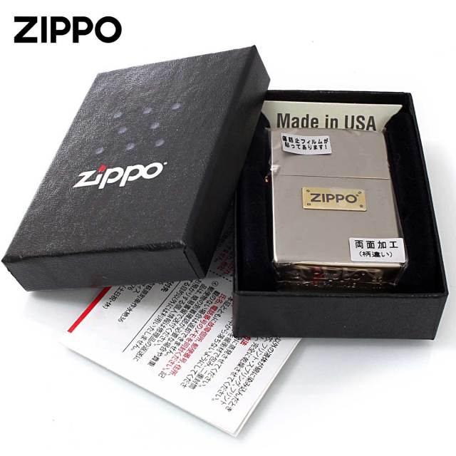 Zippo ジッポー ZIPPO LOGO METAL コンビメッキ ジッポ ロゴ メタル