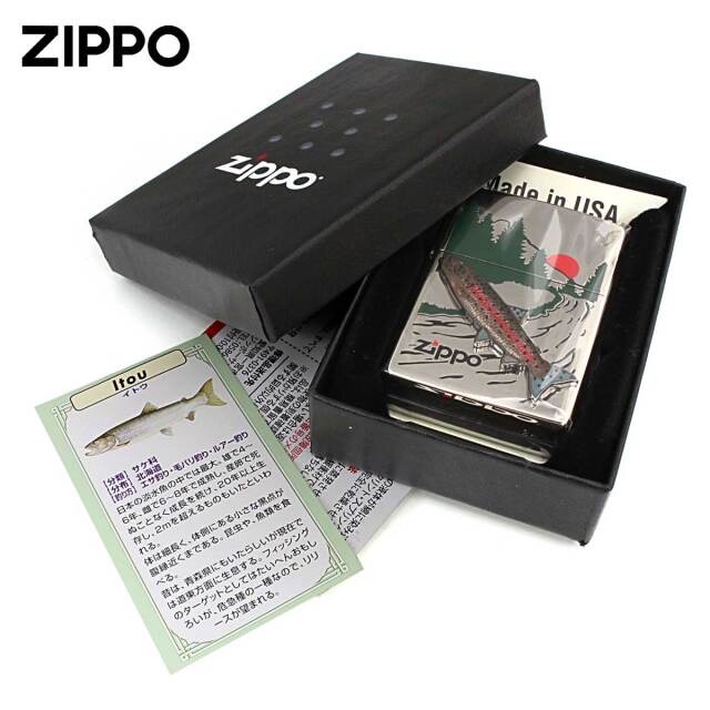 Zippo ジッポー 七宝メタル 淡水魚 フィッシング 釣り イトウ メール便
