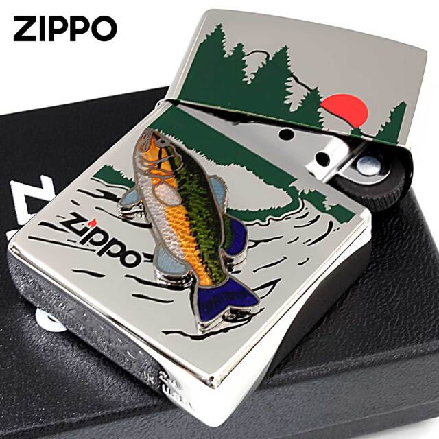 Zippo ジッポー 七宝メタル 淡水魚 フィッシング 釣り ブラックバス