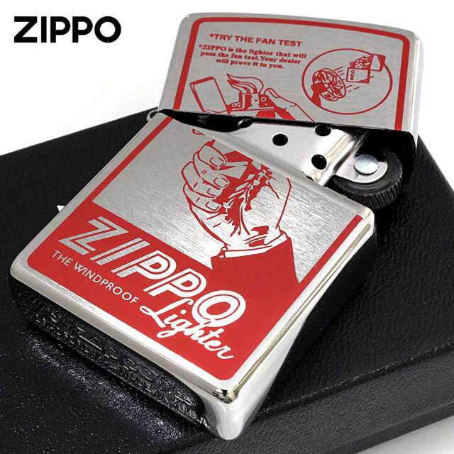Zippo ジッポー オールドポスター TRY THE FAN TEST レッド FAN-RD