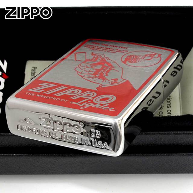 Zippo ジッポー オールドポスター TRY THE FAN TEST レッド FAN-RD