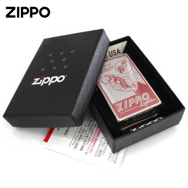 Zippo ジッポー オールドポスター TRY THE FAN TEST レッド FAN-RD
