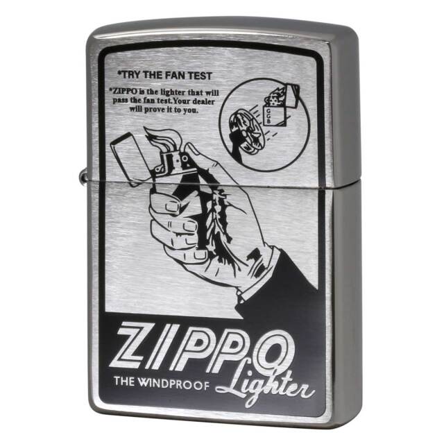 Zippo ジッポー オールドポスター TRY THE FAN TEST ブラック FAN-BK