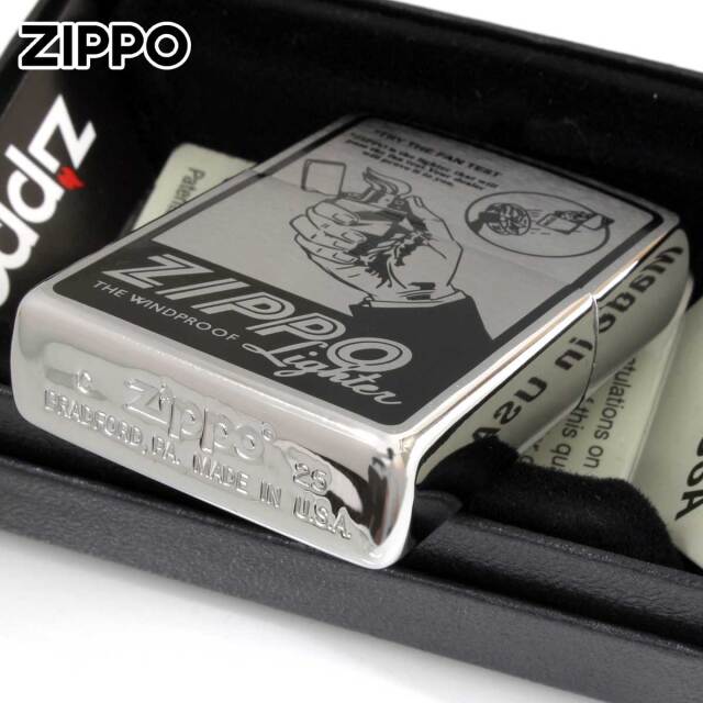 Zippo ジッポー オールドポスター TRY THE FAN TEST ブラック FAN-BK