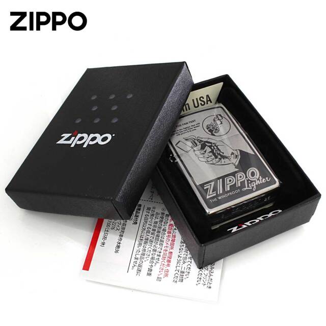 Zippo ジッポー オールドポスター TRY THE FAN TEST ブラック FAN-BK