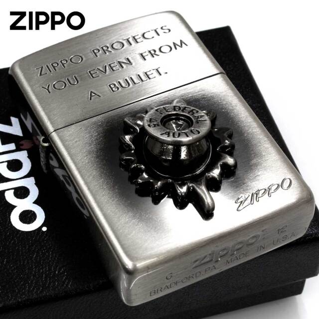 Zippo ジッポー 訳あり傷あり BULLET 弾丸 アンティークニッケル Ni