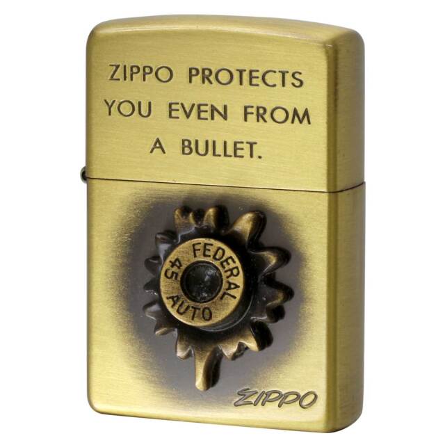Zippo ジッポー 訳あり傷あり BULLET 弾丸 アンティークブラス BR