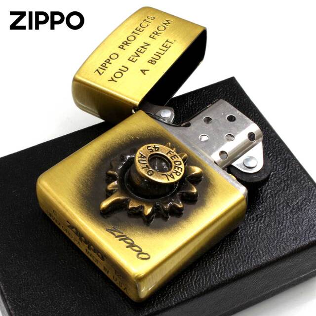 Zippo ジッポー 訳あり傷あり BULLET 弾丸 アンティークブラス BR
