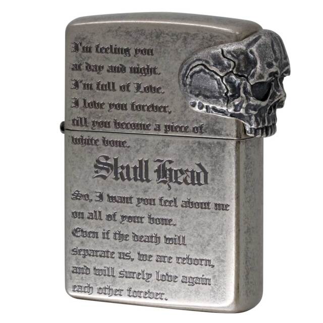 Zippo ジッポー Baby Skull Metal サイド スカル メタル ニッケルイブシ ドクロ 骸骨 2NI-BABYSKULL メール便可