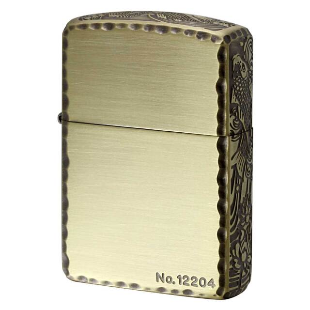 Zippo ジッポー ARMOR アーマー 鯉 カープ 3面 コーナーリューター Antique Brass 3ER-CARP_A メール便可
