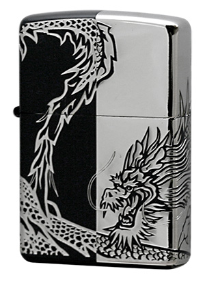 Zippo ジッポー Monotone DRAGON 2BKS-DRHF メール便可