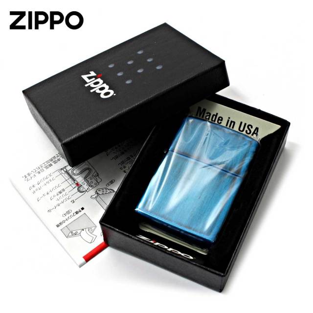 Zippo ジッポー ユーズド ダメージ ブルー ユーズドペイン