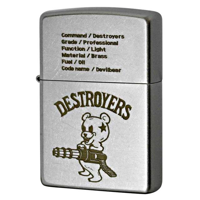 Zippo ジッポー デビルベアー オールド仕上げ デストロイヤーズ DESTROYERS OLD FINISH 2OF-DEVILBEAR メール便可