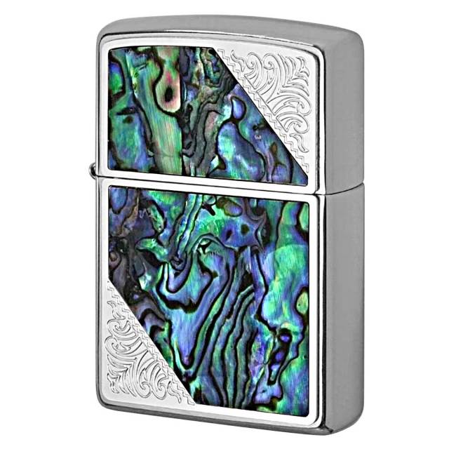 Zippo ジッポー シェル 貝 インレイ 象嵌 ウエスタン デザイン Western Design 2SW-SHELL メール便可