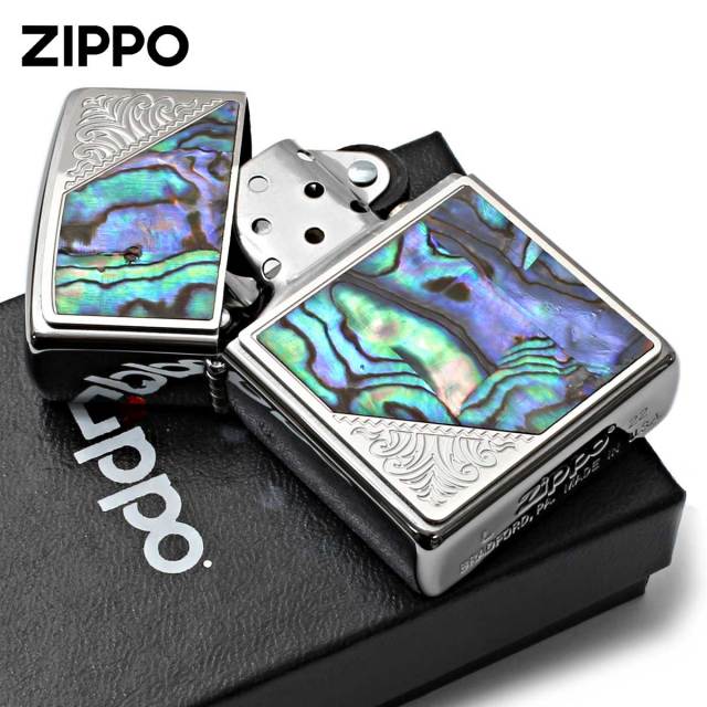 Zippo ジッポー シェル 貝 インレイ 象嵌 ウエスタン デザイン