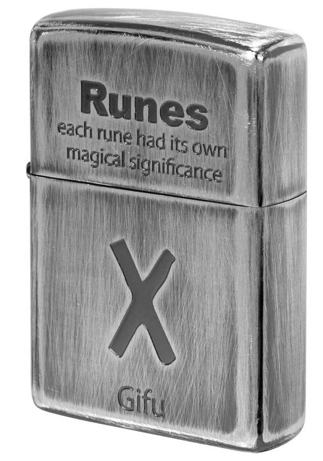Zippo ジッポー Runes ルーン文字 ギューフ 愛情 2UDS-RUNES2 メール便可
