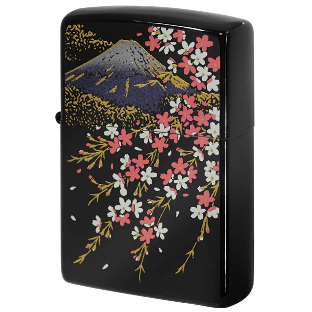 Zippo ジッポー 本金蒔絵 富士桜 伝統工芸 和柄 ゴールドタンク 2LA-FUJISAKURA