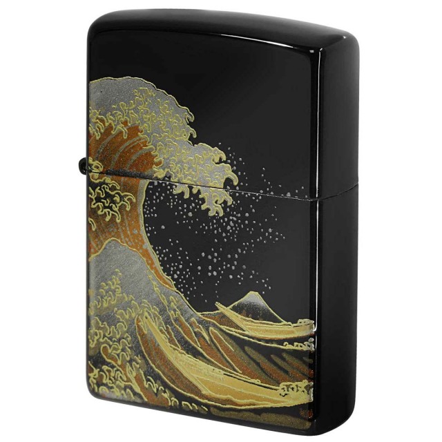 Zippo ジッポー 本金蒔絵 波富士 伝統工芸 和柄 ゴールドタンク 2LA-NAMIFUJI