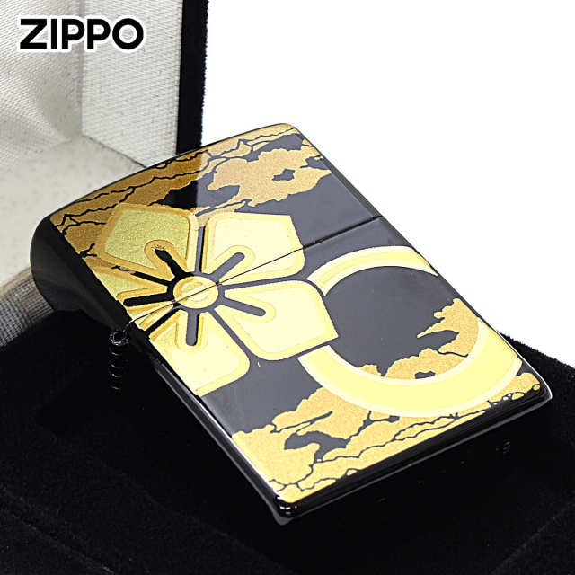 Zippo ジッポー 本金蒔絵 明智光秀 伝統工芸 和柄 ゴールドタンク 2LA