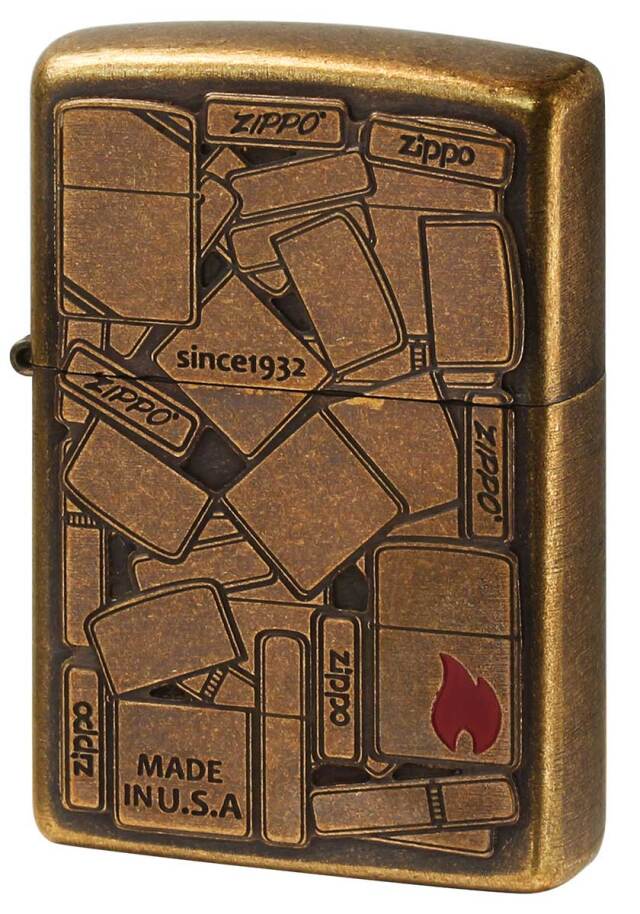 Zippo ジッポー OLD DESIGN METAL PLATE オールドデザイン メタルプレート 2BB-ZLOGOM メール便可
