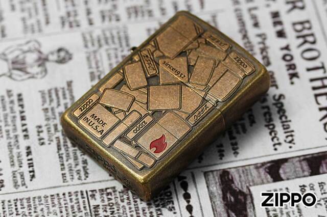 前章 Zippo ジッポー 漢字 通風寸前 プリント加工 ＃207 Emboss