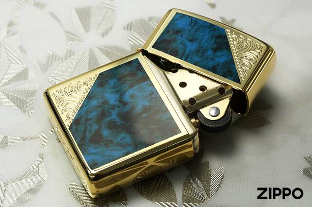 Zippo ジッポー アーマー 大理石調 ベネチアン ブルー マーブル 