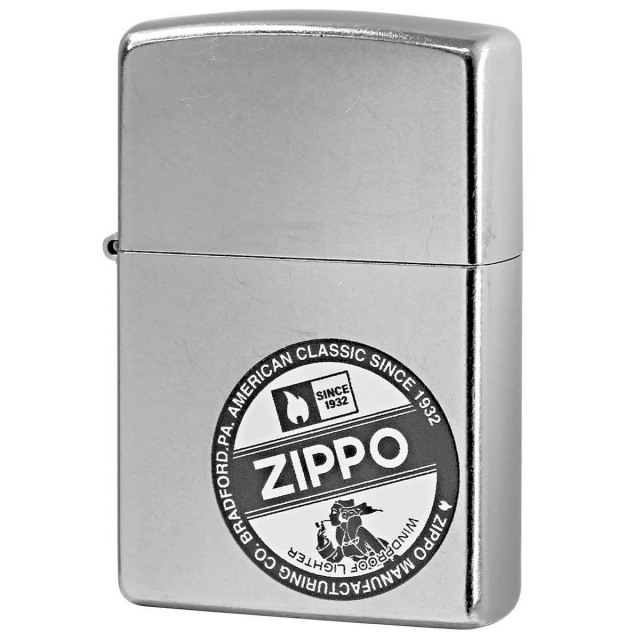 Zippo ジッポー ジッポ ロゴ スタンプ ストリートクローム ZIPPO LOGO Stump White 207-LOGOW メール便可