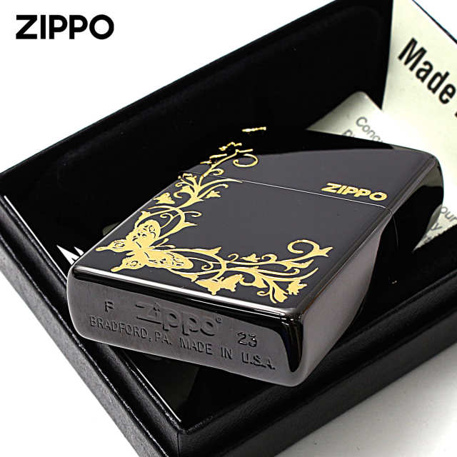 ゾロ　フラッグシップ　未開封2枚 Zippo ジッポー バタフライ アラベスク 蝶々 唐草 ブラック