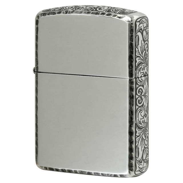 Zippo ジッポー アーマー サイド アラベスク 唐草 コーナーリューター加工 銀メッキ ARMOR SIDE ARABESQNE 162SI-3ARART