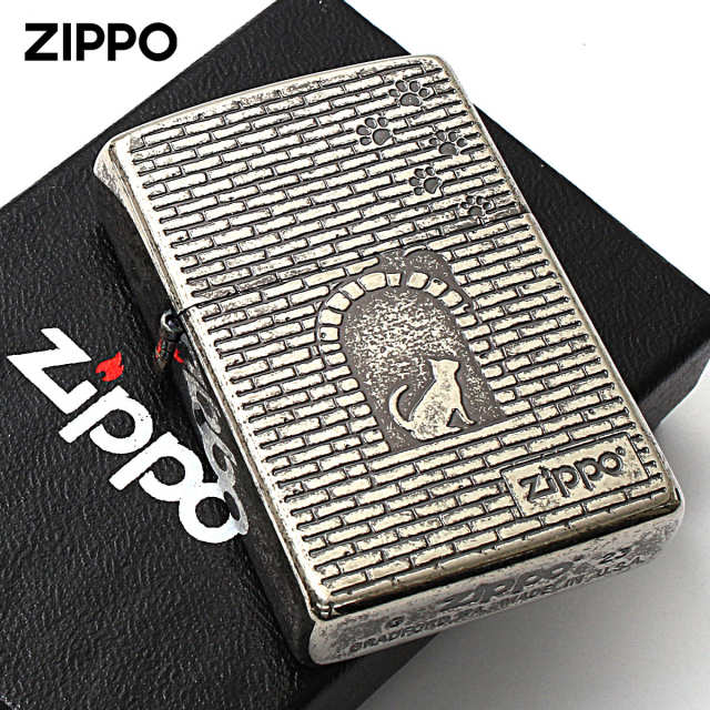 Zippo ジッポー ネコ 猫 Cat 窓辺に猫 ニッケルバレル CAT Series Cat